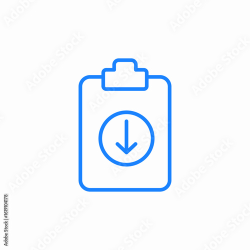 downloaded document icon sign vector