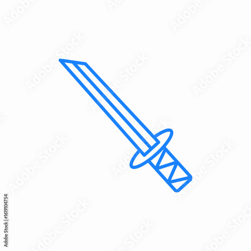 katana warrior icon sign vector