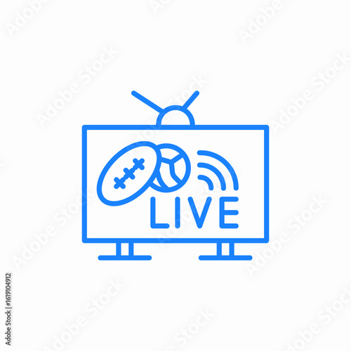 live sports broadcast icon sign vector