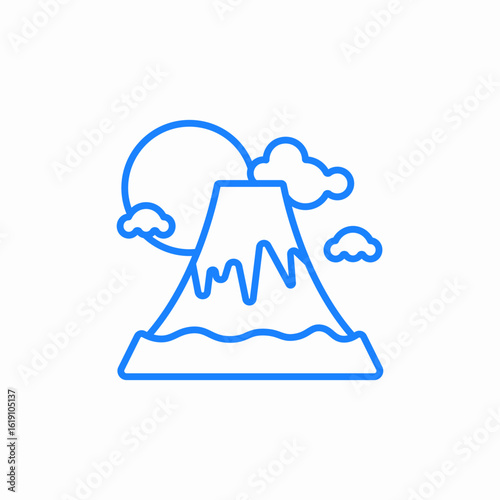 mount fuji icon sign vector
