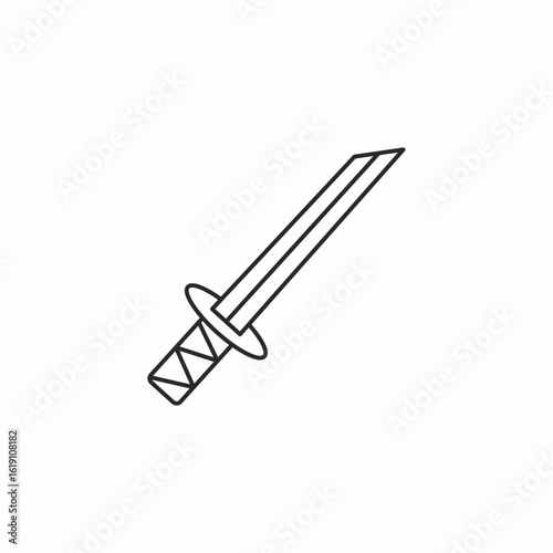 samurai sword icon sign vector
