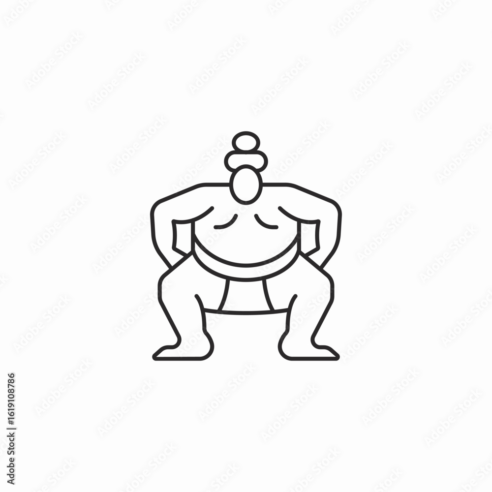 Fototapeta premium sumo wrestler icon sign vector