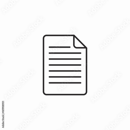 text document icon sign vector