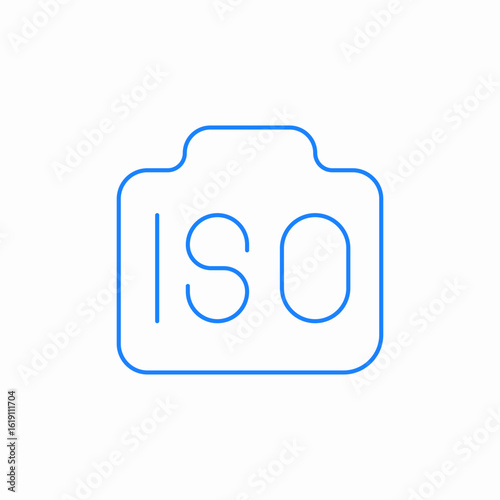 camera iso sensor sensitivity icon sign vector