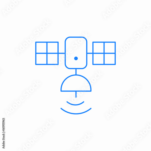 communications navigation data satellite icon sign vector