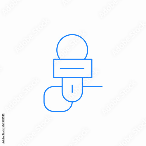 microphone recording interview performance icon sign vector