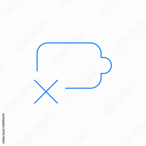 remove battery no charge extract battery icon sign vector