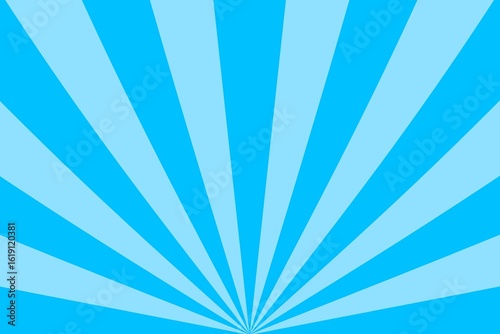 Retro blue sunburst wallpaper. Retro background with rays. Abstract background with stripes. Design for banner, wallpaper, card, template, cover, print, poster, etc.