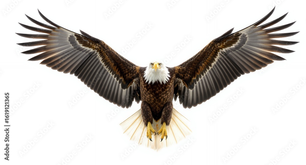 Obraz premium Majestic Bird of Prey in Flight with Open Wings