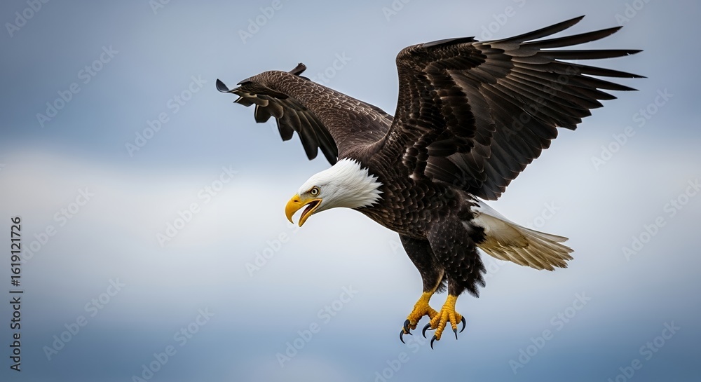 Majestic Raptor in Flight A Bird of Prey Soaring Majestic Raptor in Flight A Bird of Prey Soaring