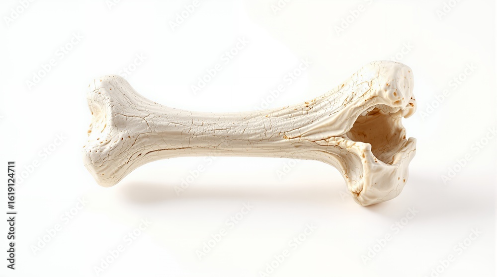 Fototapeta premium Single Bone on White Background