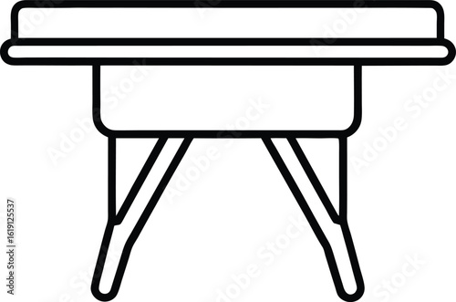 table icon outline vector illustration on transparent background
