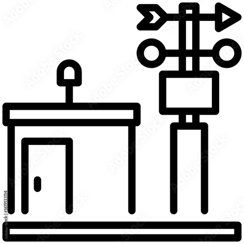 weather station icon for weather, business, website, application, printing, document, poster design, etc