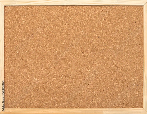 Cork Board with Wooden Frame for Pinning Notes and Reminders in Warm Brown Tones