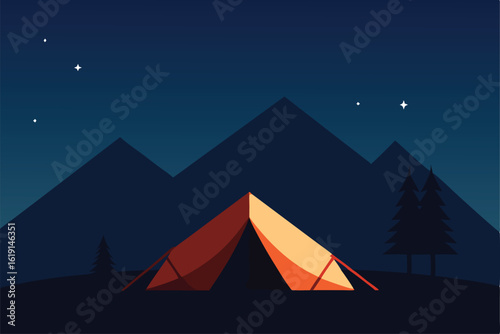 tent in the night