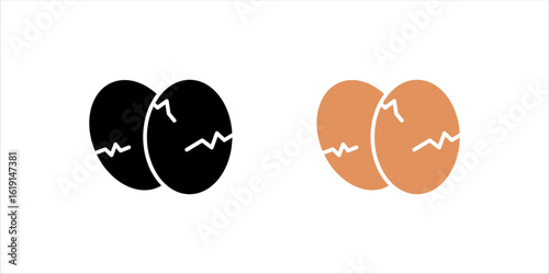 Egg icon set . vector illustration, pictogram isolated on white background. color editable
