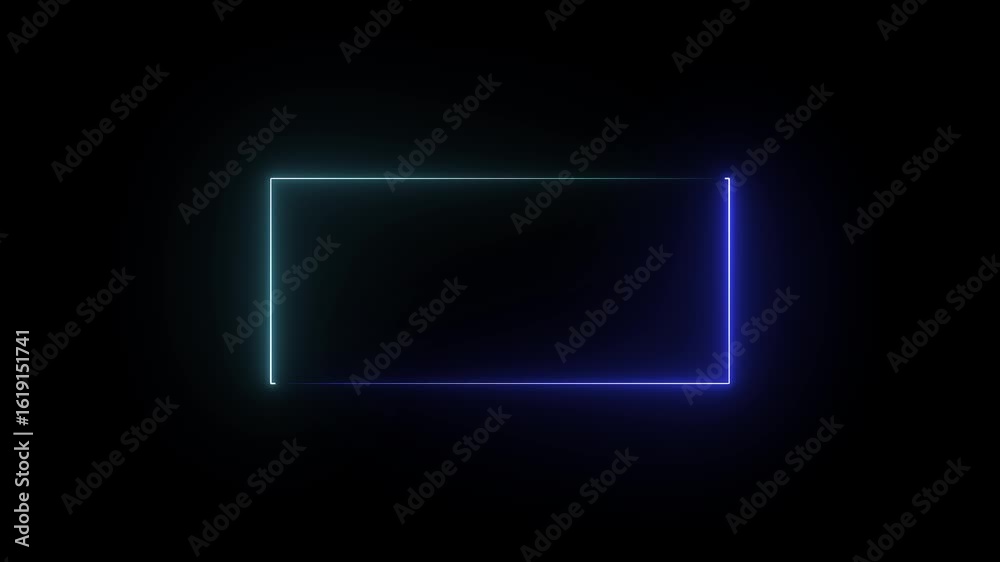 glowing neon blue and whit color rectangle picture frame animation icon ring retro round wallpaper rotate circle animated on black background .4k motion video glowing neon blue and whit color rectangle picture frame animation icon ring retro round wallpaper rotate circle animated on black background .4k motion video
