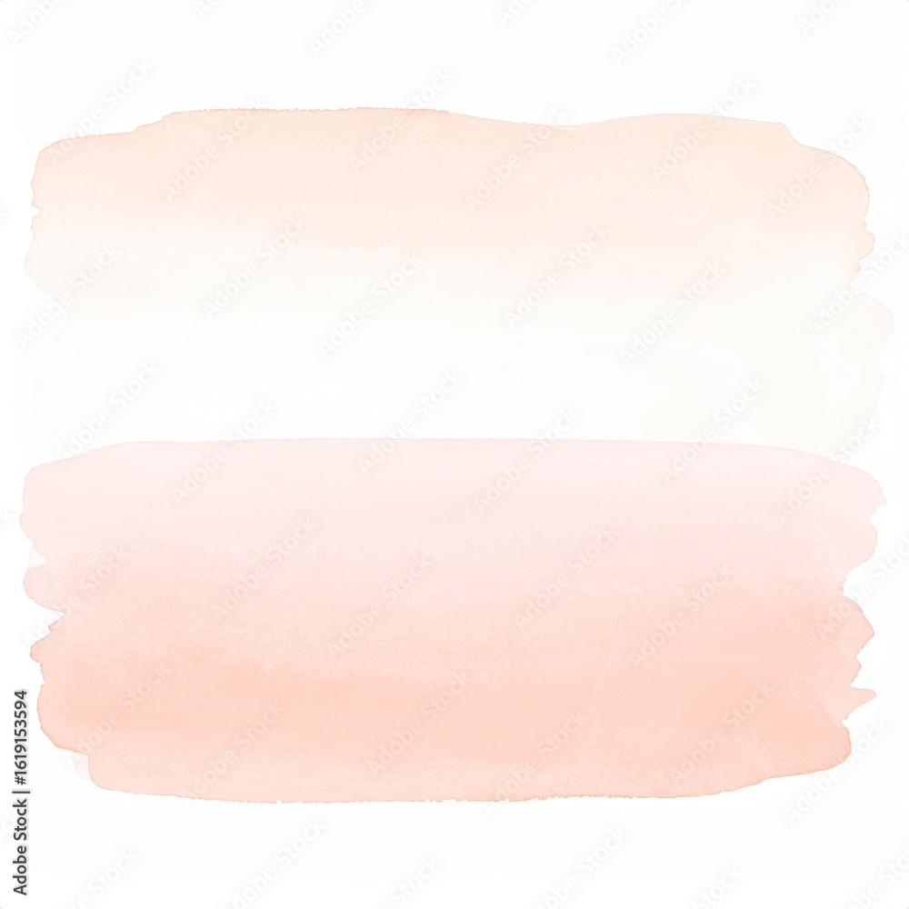 Watercolor Strokes In Peach And Rose Hues With Soft Transitions And Watercolor Grain On White Background Watercolor Strokes In Peach And Rose Hues With Soft Transitions And Watercolor Grain On White Background