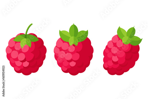 Close-up of ripe red raspberries on a leafy bush, fresh from the garden