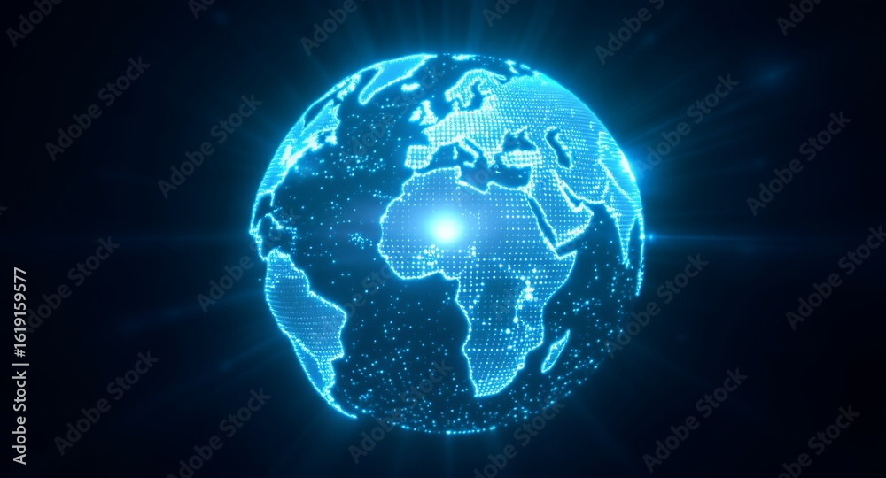 Futuristic Digital Representation of Earth Futuristic Digital Representation of Earth