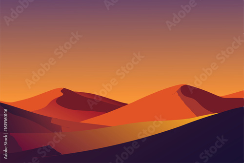 sunset in the mountains