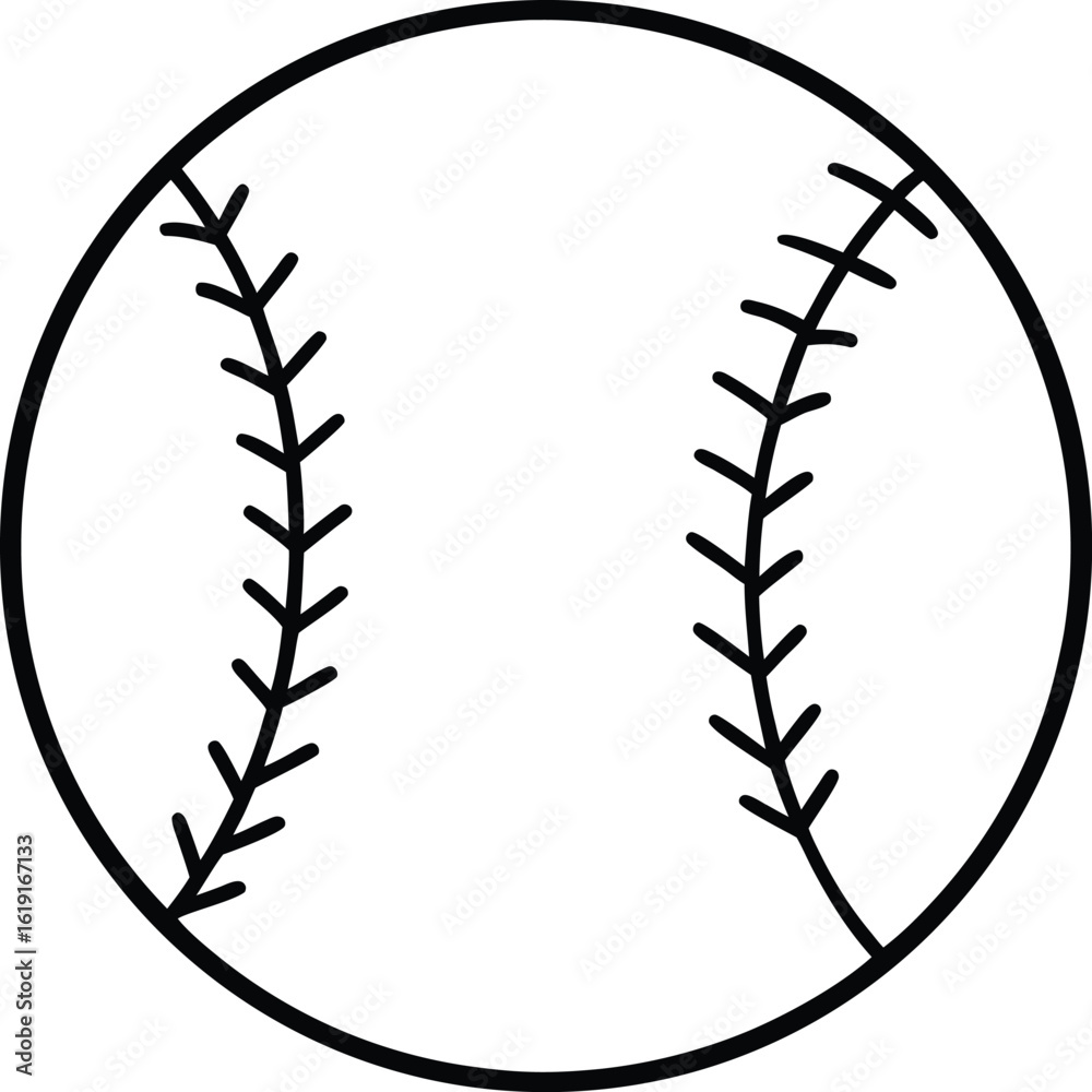 Obraz premium baseball icon outline vector illustration on transparent background