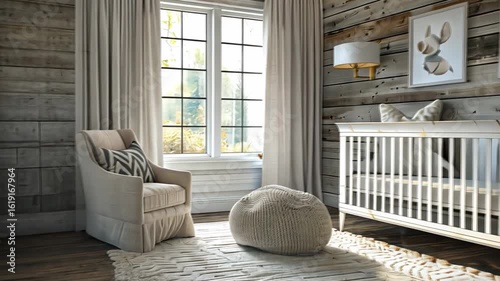 Rustic Nursery Room Design: Cozy and Serene Baby's Room