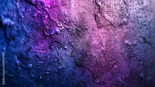 Abstract Purple and Blue Textured Wall