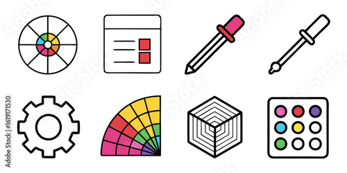 Color Wheel Dropper Gear Palette Swatch color palette