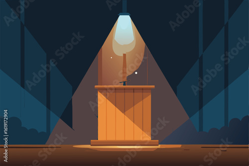 a christmas podium with gold filigree and candsy