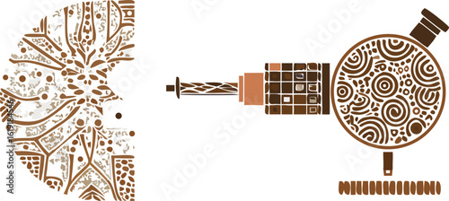 old rusty key instrument string acoustic rock