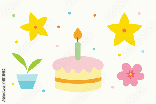 april showers rain themed illustration with boots 