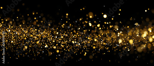 golden falling confetti