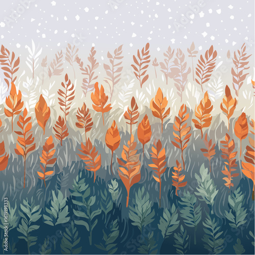nocturnal grass field pattern in auburn and fog, calming nature texture with subtle contrast for serene design backgrounds