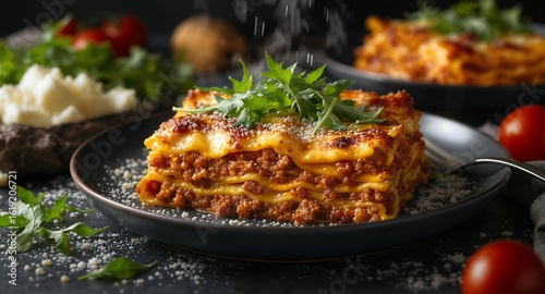 Delicious Layered Pasta Dish with Fresh Herbs