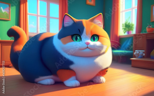 cat sitting in room