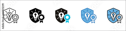 Intellectual Property Icon Pack Multistyle Illustration