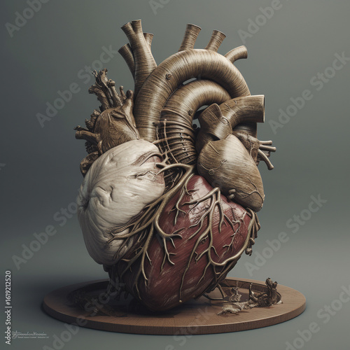 Heart. Generative Ai Illustration. High quality photo