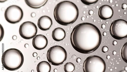 water drops on a metal surface
