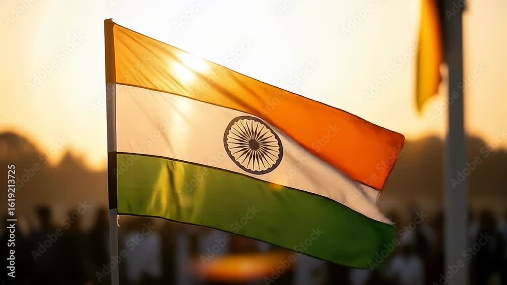 ashoka chakra independence day india flag celebration tricolor fireworks indian waving proudly during sunrise