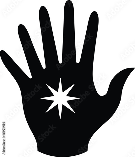 magic hand vector icon.