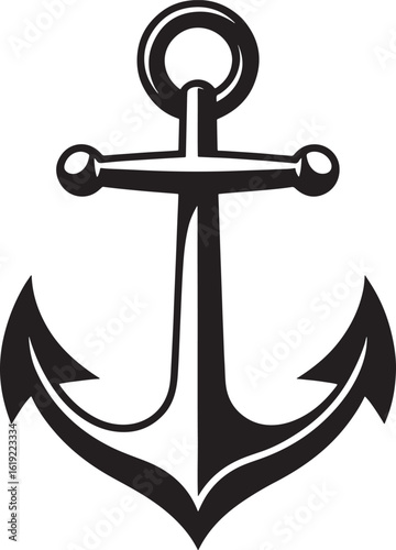 Classic nautical anchor silhouette symbolizing stability and maritime adventure
