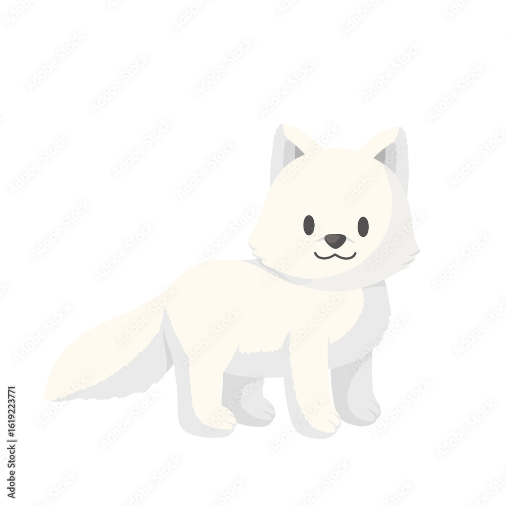 Fototapeta premium Cute Artic Fox Illustration