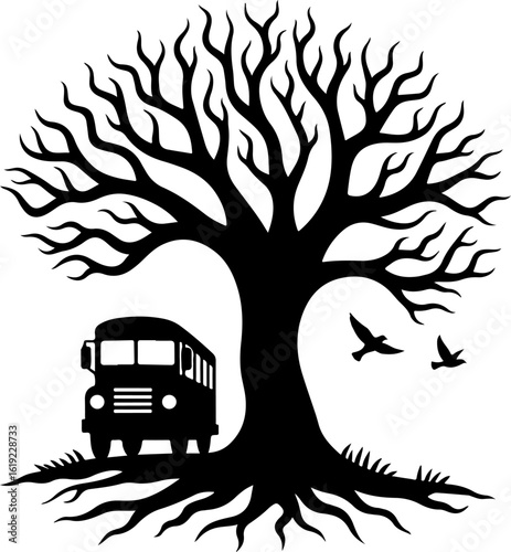 vector illustration of a bus, bus, car, transport, transportation, travel, vehicle, road, vector, coach, van, isolated, illustration, tour, vintage, city, auto, public, red, old, cartoon, retro, passe