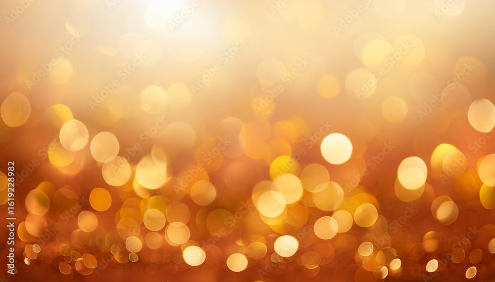 Fototapeta premium bokeh effect warm gold and orange colors festive and abstract background