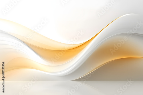 Luxury white background with golden line Generative AI