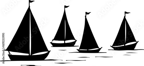 sailing ship silhouette, boat, sail, sailboat, sailing, yacht, sea, water, ship, ocean, travel, sport, nautical, vessel, wind, vector, sky, silhouette, vacation, cruise, race, summer, sails, mast, ill