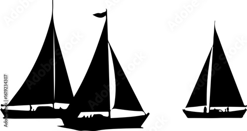 sailing ship silhouette, boat, sail, sailboat, sailing, yacht, sea, water, ship, ocean, travel, sport, nautical, vessel, wind, vector, sky, silhouette, vacation, cruise, race, summer, sails, mast, ill