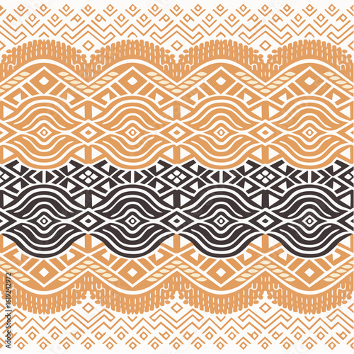 tribal echo wave pattern in black and laser amber, svg vector