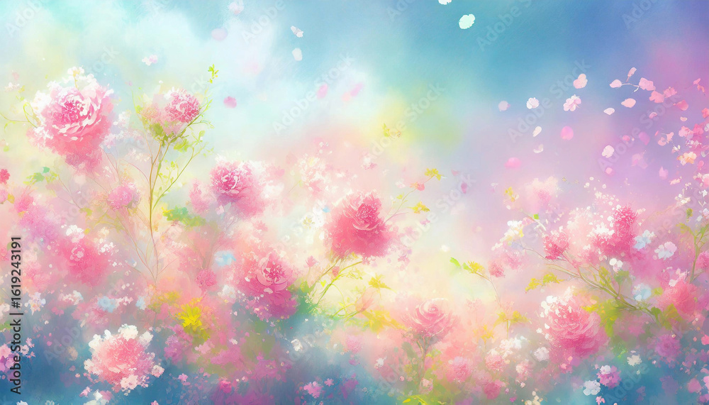 Obraz premium Front Bottom Abstract Rose Design Background, Flower Background - 전면 하단 추상적인 장미 디자인 배경, 꽃 배경